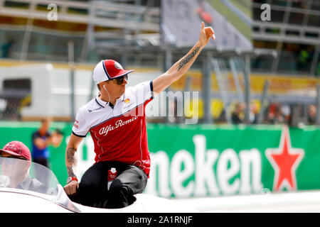 KIMI RAIKKONEN d'Alfa Romeo Racing à la Formule 1 Grand Prix d'Italie à Monza, Circuit d'Eni à Monza, Italie. Banque D'Images