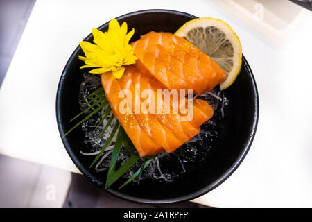 Sashimi de saumon Banque D'Images