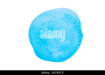 Aquarelle de couleur bleu ciel, bleu clair places isolé sur fond blanc avec clipping path Banque D'Images