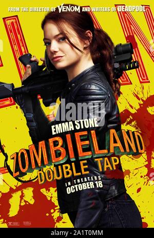 DATE DE SORTIE : Octobre 18, 2019 Title : Zombieland 2 : Appuyez deux STUDIO : Colombie Photos Réalisateur : Ruben Fleischer PLOT : Columbus, San Bernadino, Wichita et Little Rock, passer à l'Amérique heartland alors qu'elles affronteront contre zombies évolué, d'autres survivants, et la crise de croissance de la famille de fortune désagréable. Avec : EMMA STONE comme Wichita. (Crédit Image : © Colombie Photos/Images de divertissement) Banque D'Images