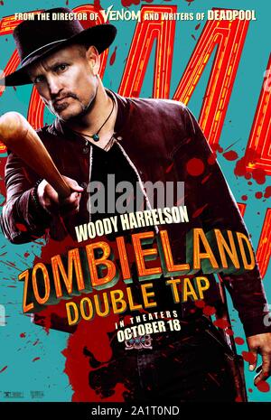 DATE DE SORTIE : Octobre 18, 2019 Title : Zombieland 2 : Appuyez deux STUDIO : Colombie Photos Réalisateur : Ruben Fleischer PLOT : Columbus, San Bernadino, Wichita et Little Rock, passer à l'Amérique heartland alors qu'elles affronteront contre zombies évolué, d'autres survivants, et la crise de croissance de la famille de fortune désagréable. Avec : Woody Harrelson que Tallahassee. (Crédit Image : © Colombie Photos/Images de divertissement) Banque D'Images