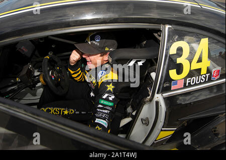 Austin, USA. 28 Sep, 2019. 28 septembre 2019 : Tanner Foust # 34 avec l'équipe Andretti Rallycross célèbre sa victoire à l'ARX Amériques Rallycross, le circuit des Amériques. Austin, Texas. Credit : Cal Sport Media/Alamy Live News Banque D'Images