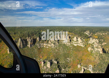 Vue aérienne de Grand Canyon National Forest Kaybab à partir d'hélicoptères de Banque D'Images