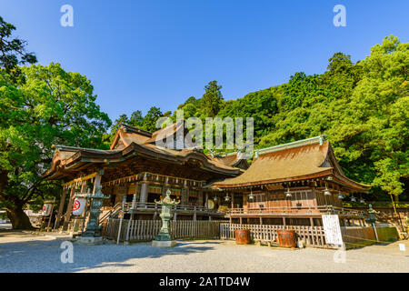 Kagawa, JAPON - 26 juillet 2019 : aperçu des principaux Sanctuaire Kotohiragu structure de l'immeuble. Banque D'Images