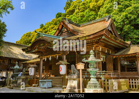 Kagawa, JAPON - 26 juillet 2019 : Mihotsuhime No Yashiro, dans le parc du Sanctuaire Kotohiragu. Banque D'Images