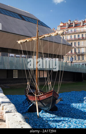 Musée d'Histoire de Marseille, l'ancien port grec Banque D'Images