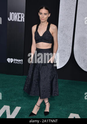 Los Angeles, USA. Sep 29, 2019. Rooney Mara 069 assiste à la première de la Warner Bros Pictures 'Joker' le 28 septembre 2019 à Hollywood, Californie Crédit : Tsuni/USA/Alamy Live News Banque D'Images