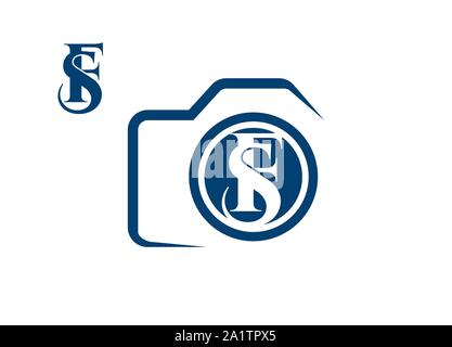 Logo FS, FS lettre logo design, logo, marque Lettre logo d'appareil photo Illustration de Vecteur