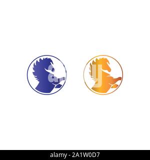 Logo cheval abstrait, de l'logo design, tête de cheval - Vector Illustration de Vecteur