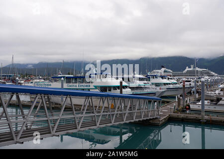 Seward Boat Harbour Banque D'Images