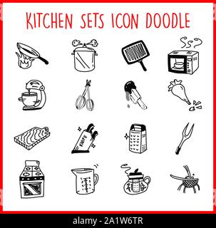 Vector icons Set de cuisine de nombreux outils. Tous les éléments facile à modifier - vous pouvez changer les couleurs, la taille. Version : Pack & EPS JPG Illustration de Vecteur