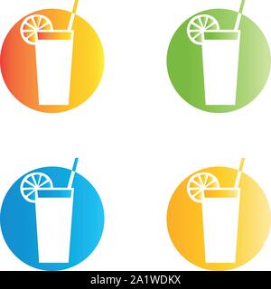 Verre à boire, bouton, logo Illustration de Vecteur