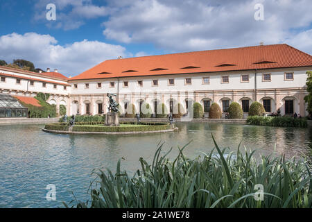 Le jardin Wallenstein, un 17e siècle dans le jardin du Palais du Sénat, Mala Strana, Prague, République tchèque. Banque D'Images