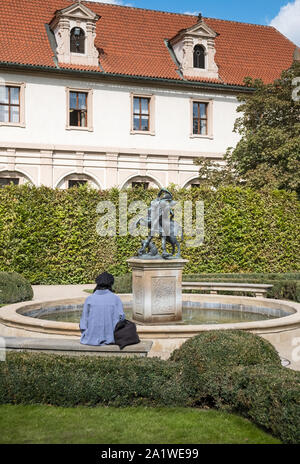 Le jardin Wallenstein, un 17e siècle dans le jardin du Palais du Sénat, Mala Strana, Prague, République tchèque. Banque D'Images