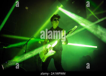 Oslo, Norvège. Septembre 28th, 2019. Le groupe de rock anglais The Sisters of Mercy effectue un concert live de la Rockefeller à Oslo. Ici guitariste Ben Christo est vu sur scène. (Photo crédit : Gonzales Photo - Tord Litleskare). Banque D'Images