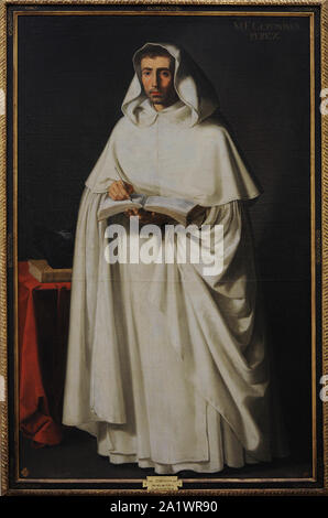 Francisco de Zurbaran (1598-1664). Peintre espagnol. Frère Jeronimo Perez. San Fernando Académie Royale des Beaux-arts de Madrid. L'Espagne. Banque D'Images