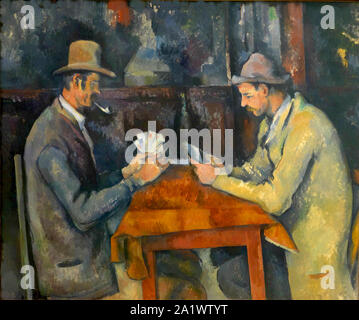 Les joueurs de cartes (les joueurs de cartes), de Paul Cézanne Banque D'Images