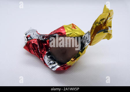 Bonbons au chocolat. Désert de chocolat. Petite Boule de chocolat. Banque D'Images