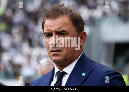 Turin , Italie . 28 SEPTEMBRE 2019 . Italien de série A. la Juventus FC vs Spal . Leonardo Semplici, entraîneur-chef de Spal. Banque D'Images