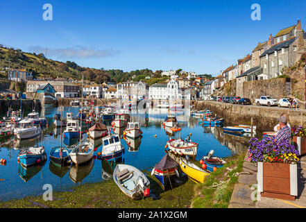 Mevagissey Cornwall, port de pêche. Banque D'Images