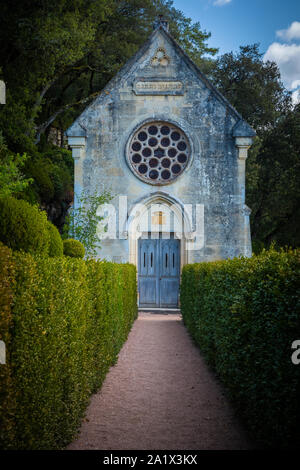 Les Jardins de Marqueyssac sont situés dans la ville de Vézac, dans la région française de Dordogne, dans la région de Nouvelle-Aquitaine. C'est sur la liste de Banque D'Images