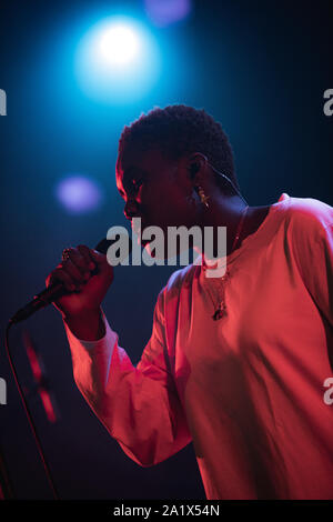 Copenhague, Danemark. Septembre 26th, 2019. Le chanteur britannique et auteur-compositeur Arlo Parcs effectue un concert live à Pumpehuset à Copenhague. (Photo crédit : Gonzales Photo - Nikolaj Bransholm). Banque D'Images