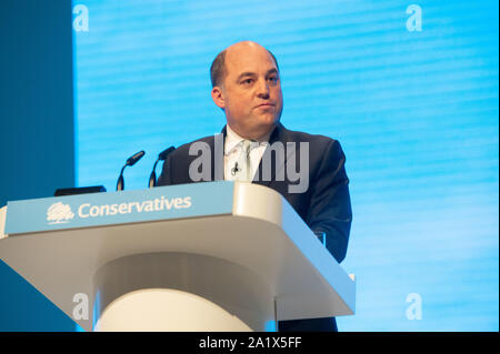 Manchester, UK. 29 septembre 2019. Ben Wallace, Secrétaire d'État à la défense, au cours de la conférence du parti conservateur à la Manchester Central Convention Complex, Manchester Le dimanche 29 septembre 2019 (Crédit : P Scaasi | MI News) Credit : MI News & Sport /Alamy Live News Banque D'Images