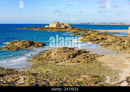 L'extérieur de Fort National Saint-Malo Bretagne France Banque D'Images