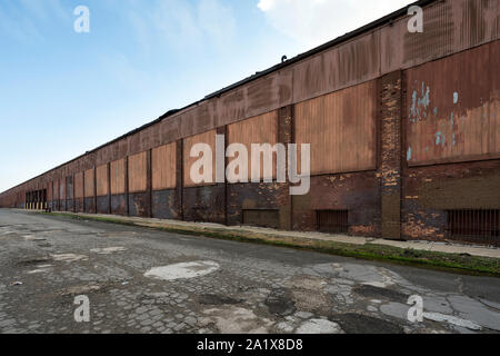 Ancien entrepôt désaffecté à Detroit au Michigan Banque D'Images
