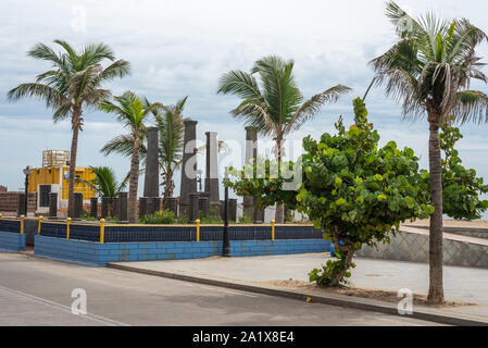 Ville Blanche, Pondichéry/Inde- 3 septembre 2019 : mémorial de la guerre de Kargil dans le quartier français de Pondichéry Banque D'Images