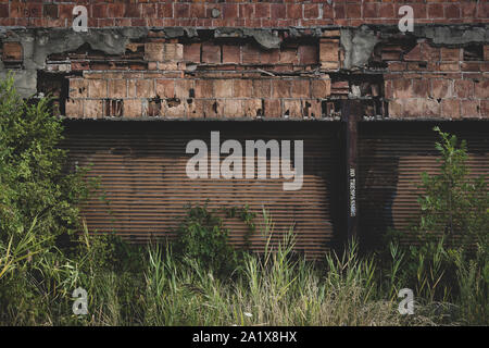 Ancien entrepôt désaffecté à Detroit au Michigan Banque D'Images