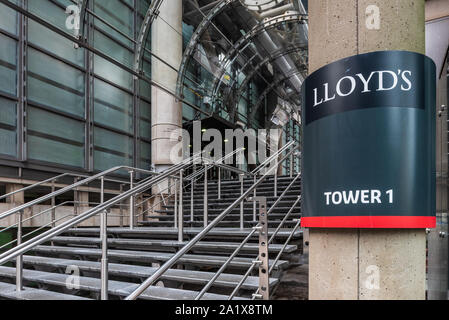 La Lloyds of London Building London - Accueil de l'institution d'assurance Lloyd's de Londres, ouvert en 1986, l'architecte Richard Rogers & Partners Banque D'Images