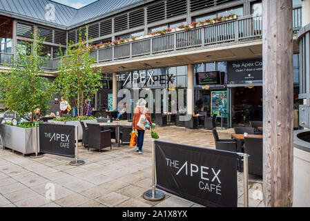 L'Apex Venue Bury St Edmunds, dans le centre commercial Arc, sur place de l'ancien marché Cattle, dans le centre de Bury St Edmunds, a ouvert en 2010. Hopkins Architectes Banque D'Images