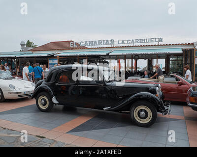 Citroën Traction Avant. Classic car réunion à Torremolinos, Malaga, Espagne. Banque D'Images