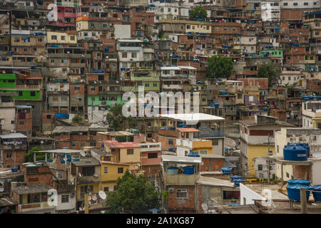 Rio de Janeiro, Brésil - Mars 03, 2016 : Vidigal bidonville, l'un des plus grands bidonvilles de Rio Banque D'Images