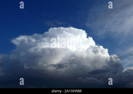 Cumulus, blanc, noir, nuage, nuages, ciel bleu, la météorologie Banque D'Images