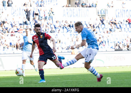 Ciro immobile du Latium en action au cours de la Serie une correspondance entre le Latium et Gênes au Stade Olympique.(score final : Lazio 4:0 génois) Banque D'Images