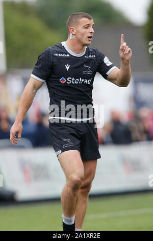 Newcastle, Royaume-Uni. 15 Sep, 2019. NEWCASTLE Upon Tyne, Angleterre 29 SEPTEMBRE Adam Radwan de Newcastle Falcons durant la RFU Championship Cup match entre Newcastle Falcons et Doncaster Knights à Kingston Park, Newcastle Le dimanche 29 septembre 2019. (Crédit : Chris Lishman | MI News) Credit : MI News & Sport /Alamy Live News Banque D'Images