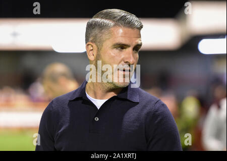 17 septembre 2019, The Broadfield Stadium, Crawley, en Angleterre ; Skybet de football de ligue 2, Crawley Town vs Plymouth Argile : Ryan Lowe Manager de Plymouth Crédit : Phil Westlake/News Images images Ligue de football anglais sont soumis à licence DataCo Banque D'Images