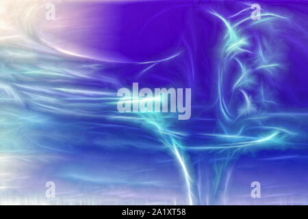 Abstract blue motion courbe fond sparks Banque D'Images