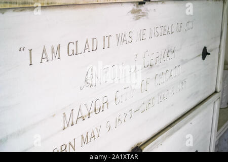 Tombe du Maire de Chicago, Anton Cermak dans Bohemian National Cemetery Banque D'Images