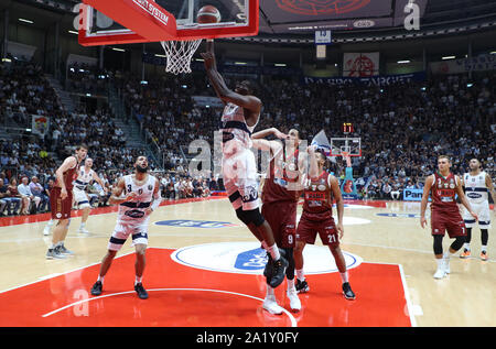 Bologne, Italie, 29 Sep 2019, STEPHENS DE'SHAWN , Fortitudo Bologne POMPEA, lors de Fortitudo Bologne Vs Umana Venezia Reyer - Basket-ball italien une série Championship - Crédit : LPS/Michele Nucci/Alamy Live News Banque D'Images