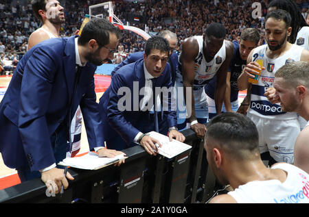 Bologne, Italie, 29 Sep 2019, ANTIMO MARTINO , COACH Fortitudo Bologne POMPEA, lors de Fortitudo Bologne Vs Umana Venezia Reyer - Basket-ball italien une série Championship - Crédit : LPS/Michele Nucci/Alamy Live News Banque D'Images