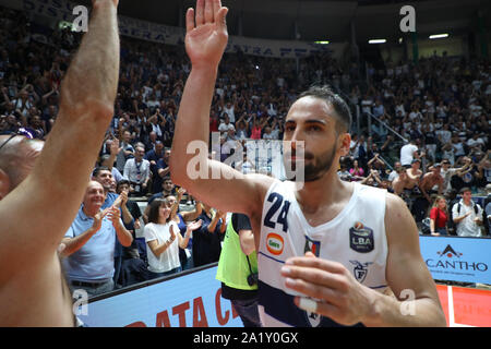 Bologne, Italie, 29 septembre 2019, le bonheur d'une amende de la Partita ROK STIPCEVIC , Fortitudo Bologne POMPEA, lors de Fortitudo Bologne Vs Umana Venezia Reyer - Basket-ball italien une série Championship - Crédit : LPS/Michele Nucci/Alamy Live News Banque D'Images