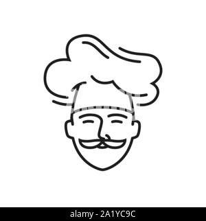 Cuisinier, logo du chef. Restaurant, café, icône de menu. Illustration vectorielle Illustration de Vecteur