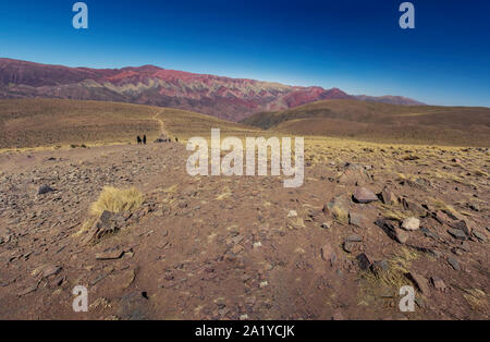 Lieu-dit "del erranias hornocal', une montagne avec 14 couleurs de Jujuy, Argentine Banque D'Images