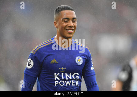 LEICESTER, Angleterre. 29 septembre Youri Tielemans (8) de Leicester City au cours de la Premier League match entre Leicester City et Newcastle United à la King Power Stadium, Leicester le dimanche 29 septembre 2019. (Crédit : Jon Hobley | MI News) usage éditorial uniquement, licence requise pour l'usage commercial Crédit : MI News & Sport /Alamy Live News Banque D'Images