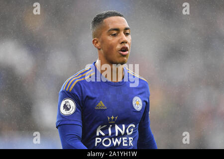 LEICESTER, Angleterre. 29 septembre Youri Tielemans (8) de Leicester City au cours de la Premier League match entre Leicester City et Newcastle United à la King Power Stadium, Leicester le dimanche 29 septembre 2019. (Crédit : Jon Hobley | MI News) usage éditorial uniquement, licence requise pour l'usage commercial Crédit : MI News & Sport /Alamy Live News Banque D'Images