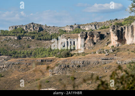 Cuenca, Espagne - 24 août 2019 -Belle vue sur les falaises et de la gorge de Cuenca en Espagne. Banque D'Images