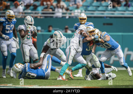 Miami, Floride, USA. 29 Sep, 2019. Au cours de la Miami Dolphins v chargeurs de Los Angeles le 29 septembre 2019 Crédit : Dalton Hamm/ZUMA/Alamy Fil Live News Banque D'Images